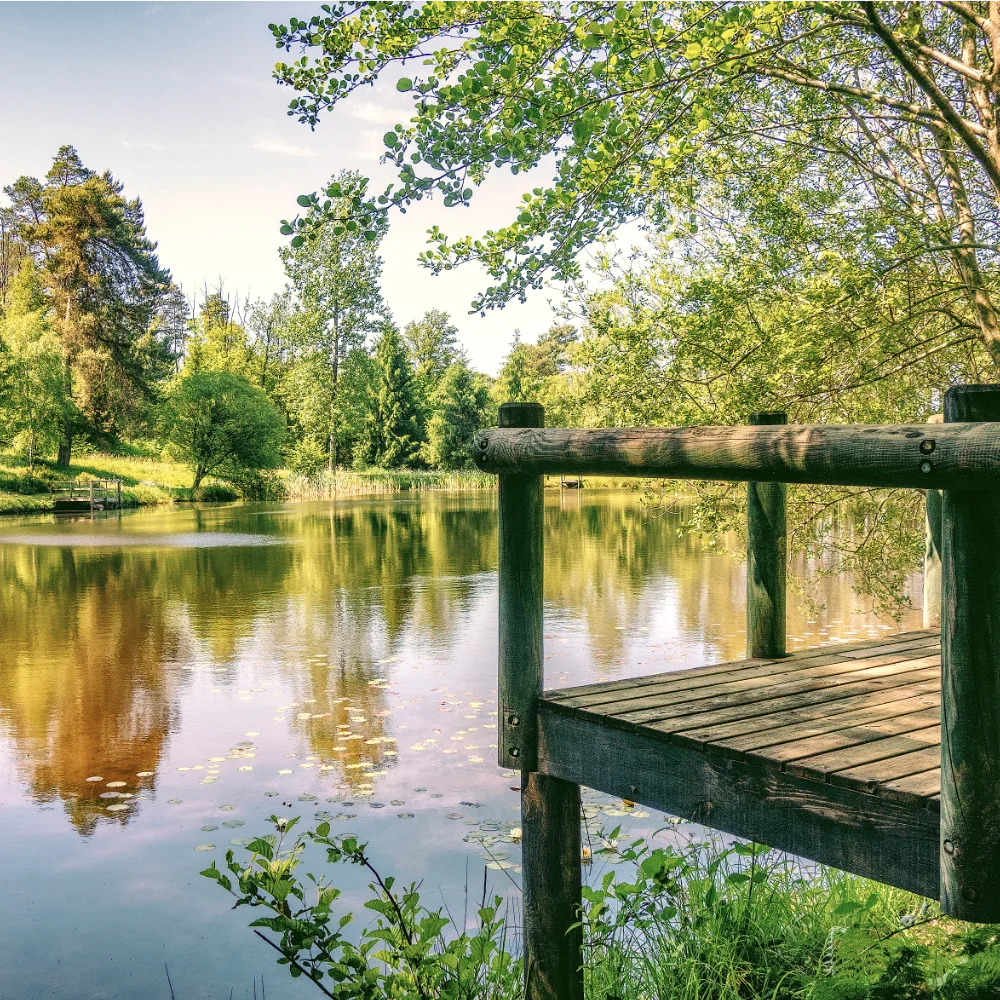ponton lac de peche parentheses imaginaires perigord vert