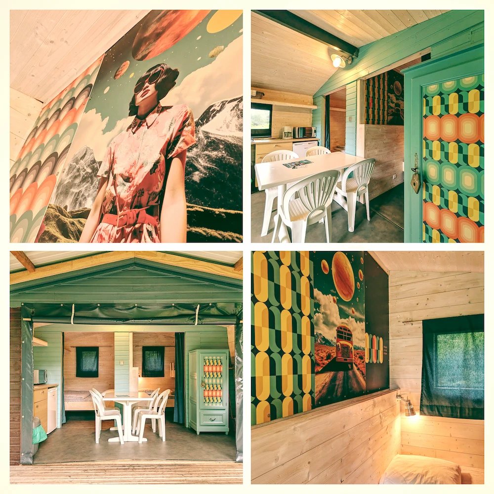 Décoration cabane glamping kitch 4 personnes