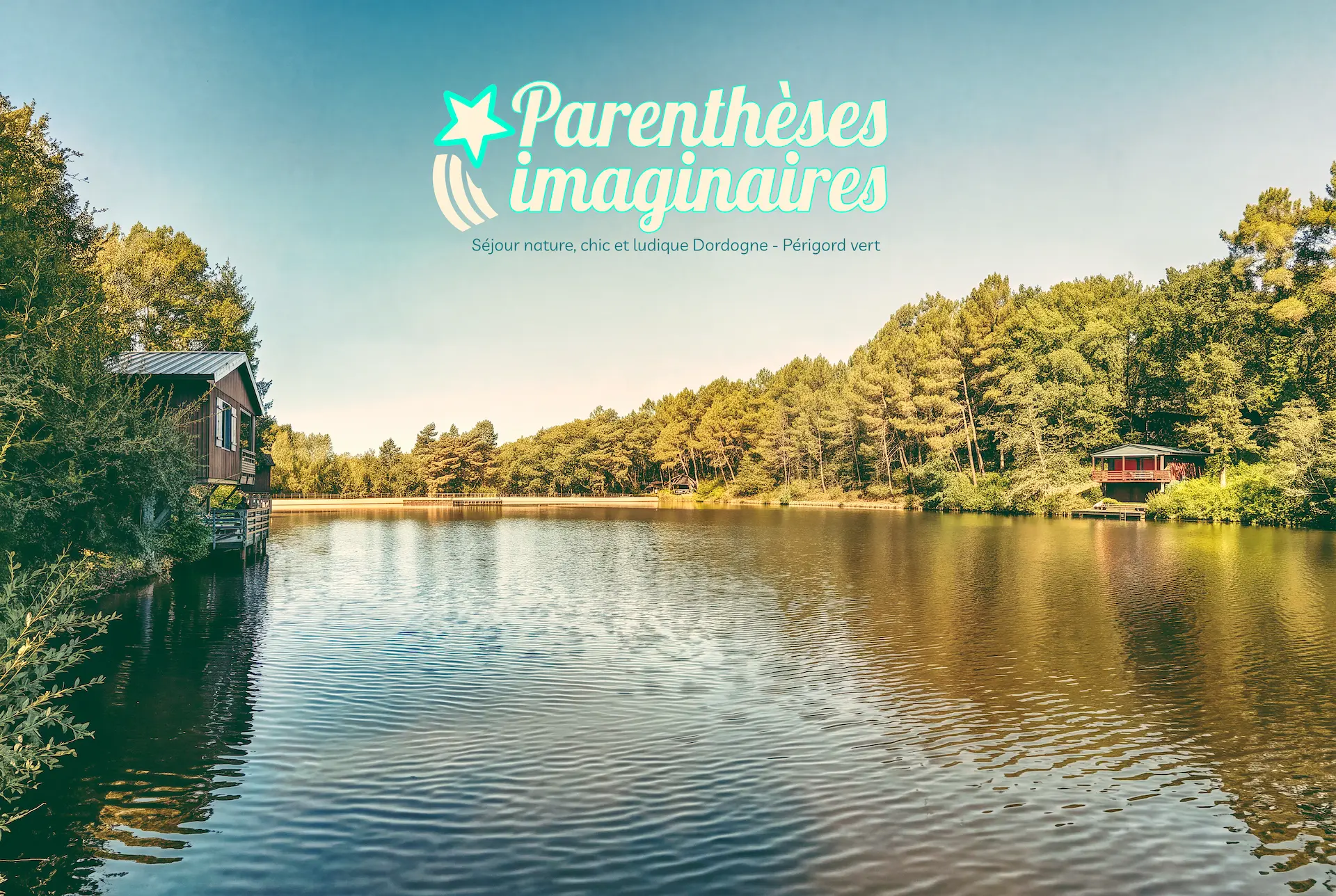 Lac et forêt du camping Parenthèses imaginaires en Périgord vert